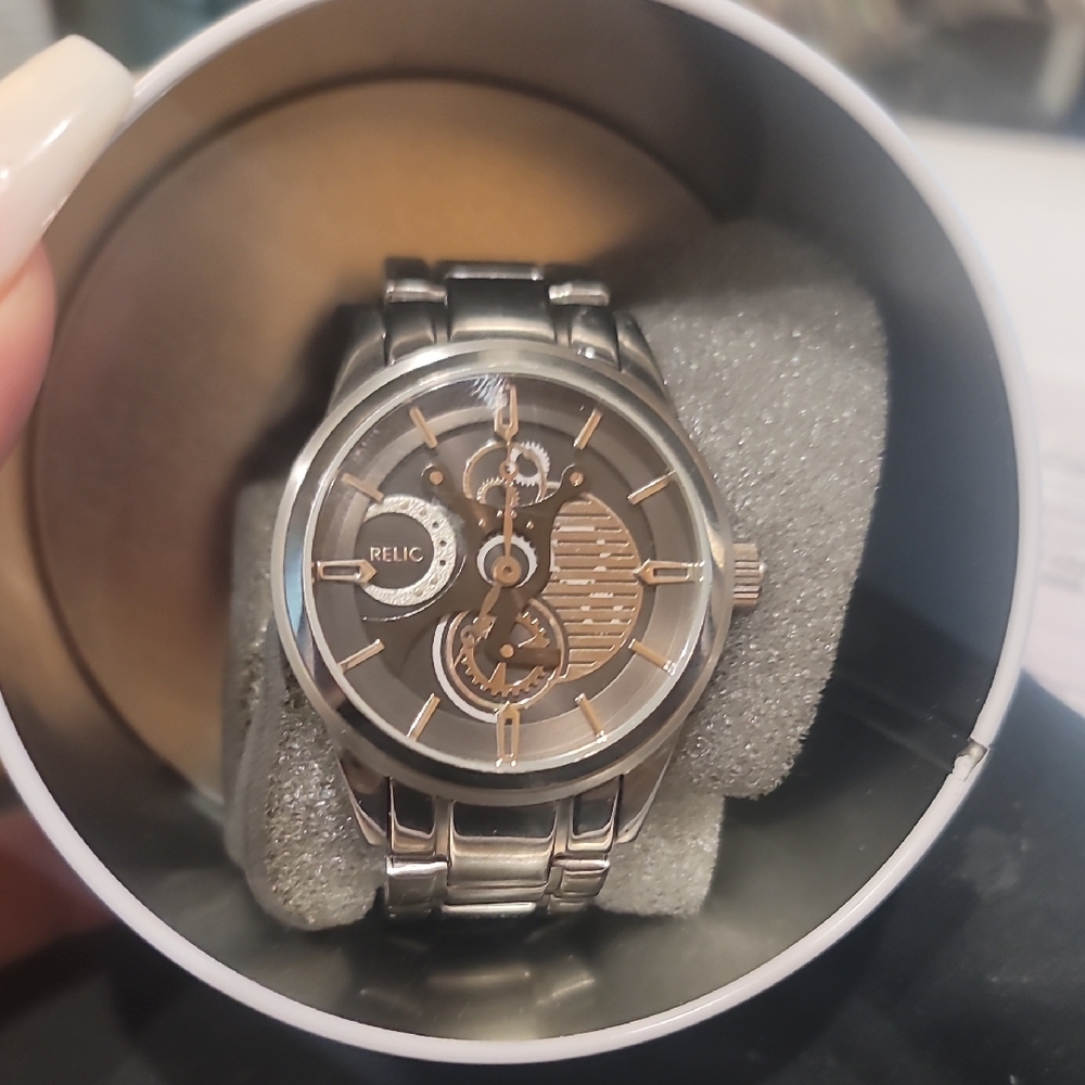 Relic Two-Tone Silver and Gold Watch